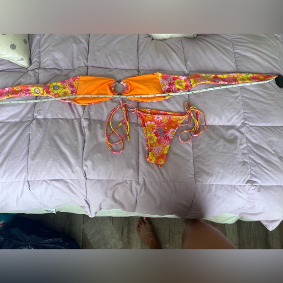 Kulani Kini Sunny Sangria bikini top and bottom. - Picture 4 of 6